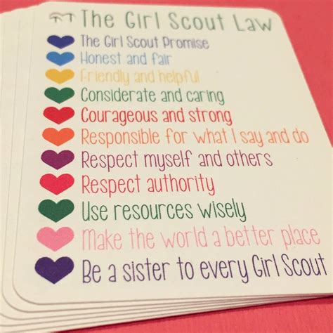 Best Templates: Girl Scout Law Crafts