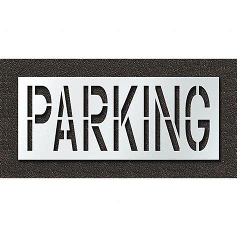 Parking, 0.125 in Thick, Pavement Stencil - 429W31|STL-108-72422 - Grainger