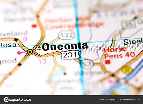 Oneonta Alabama Usa Map — Stock Photo © aliceinwonderland2020 #379696322