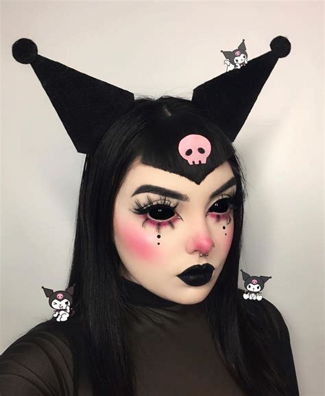 𝖝𝖘𝖙𝖝𝖊𝖋𝖝 𝖒𝖆𝖐𝖊𝖚𝖕 on Instagram: “Kuromi 🖤 inspo @blondetaki 💕 lips ...