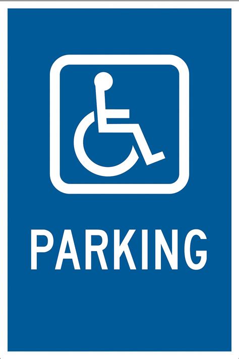 BRADY ADA Handicapped Parking Sign, 18" x 12" - 6T429|91362 - Grainger