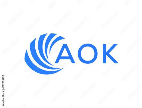 AOK Flat accounting logo design on white background. AOK creative ...