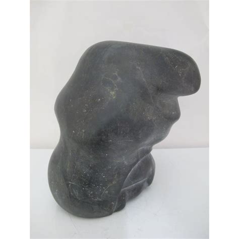 Signed Mathew Aqigaaq Baker Lake Inuit Stone Carving Mother & Child Sculpture | Chairish