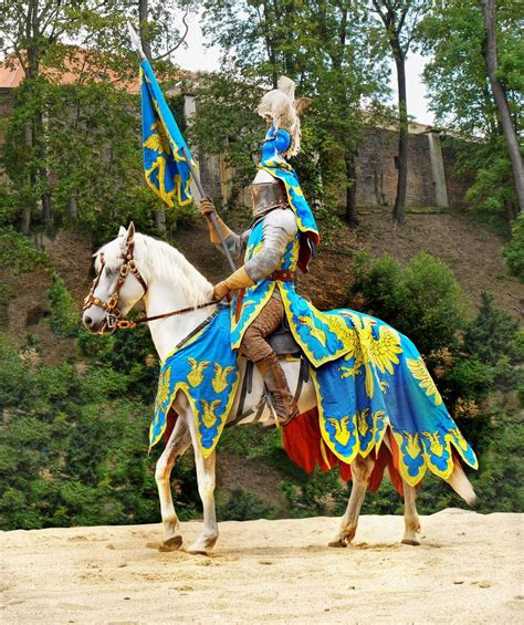 Medieval Knight Horse Riding, Prague Castle Editorial Photo - Image of ...