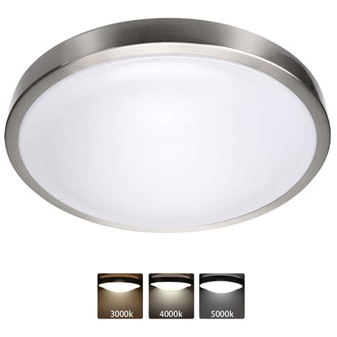 Buy JACKYLED 3 Color Temperature LED Flush Ceiling Light Brushed Nickel ...