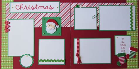 CHRISTMAS 12x12 Premade Scrapbook Pages Family Scrapbooking Layout, Holidays, Santa Claus ...