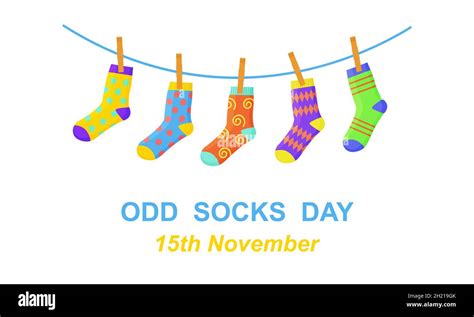 Odd socks day. Anti bullying week banner. Different colorful odd socks ...