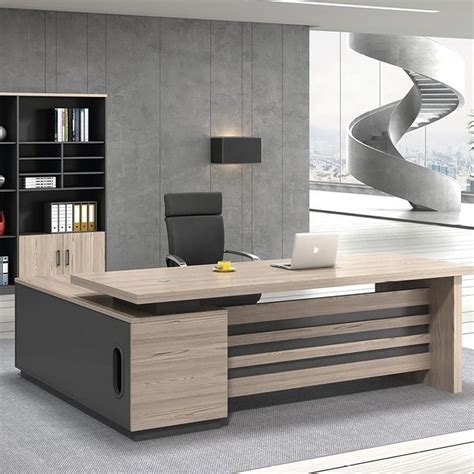 High end luxury office furniture L shape design strong mobilier de bureau home execu… | Home ...