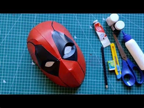 How to Make DEADPOOL Mask easy | Mask Making #deadpool | Deadpool mask ...