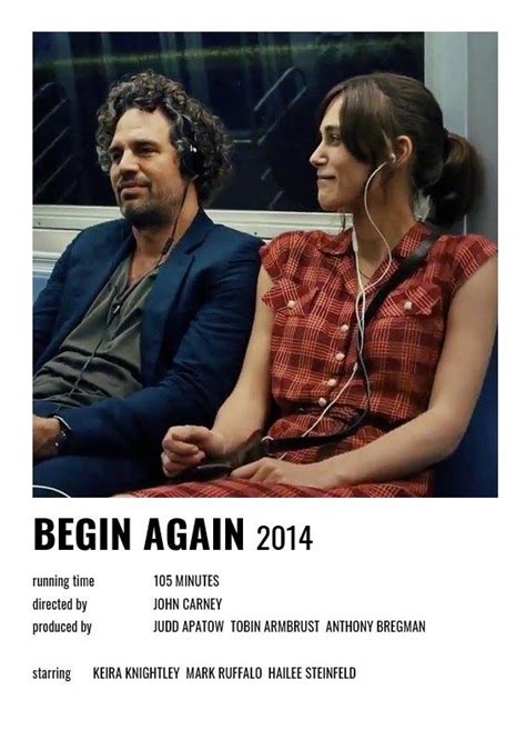 begin again poster in 2024 | Movies to watch teenagers, Romcom movies ...