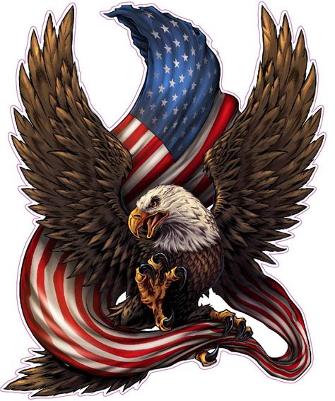 The American Bald Eagle American Flag Decal - Walmart.com