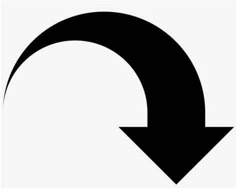Downward Arrow Curve Comments - Black Curved Arrow Clipart PNG Image | Transparent PNG Free ...