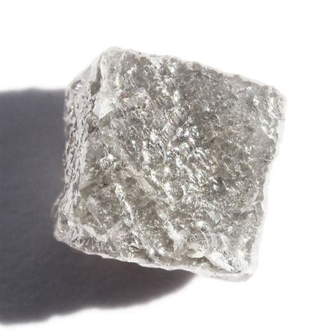 2.25 carat silver colored rough diamond cube – The Raw Stone