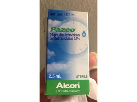 Pazeo 0.7% Ophthalmic Solution 0.7% (RX), 2.5 mL Alcon Labs Ingredients ...