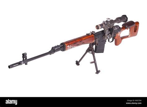 russian army Dragunov sniper rifle with optic sight Stock Photo - Alamy