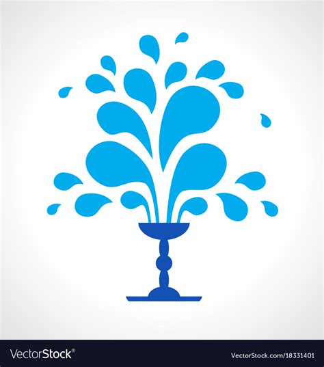 Abstract fountain Royalty Free Vector Image - VectorStock