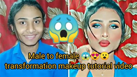 male to female transformation makeup tutorial video😱😍😮@soumenmallick8278 - YouTube