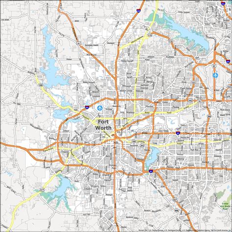 Fort Worth Texas Map - GIS Geography