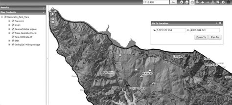 Map of Tara National Park (Рударско-геолошки факултет у Београду, 2015 ...