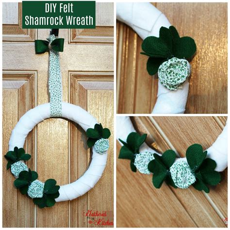 DIY Felt Shamrock Wreath | Gathered in the Kitchen