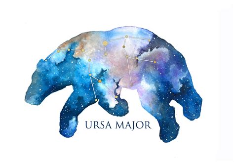 Ursa Major Bear constellation Print | Etsy