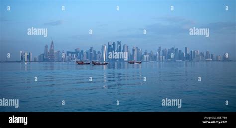 Doha Corniche skyline - QATAR Stock Photo - Alamy