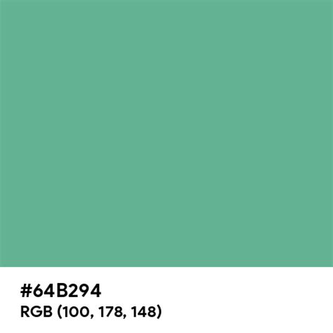 Dull Sea Green color hex code is #64B294