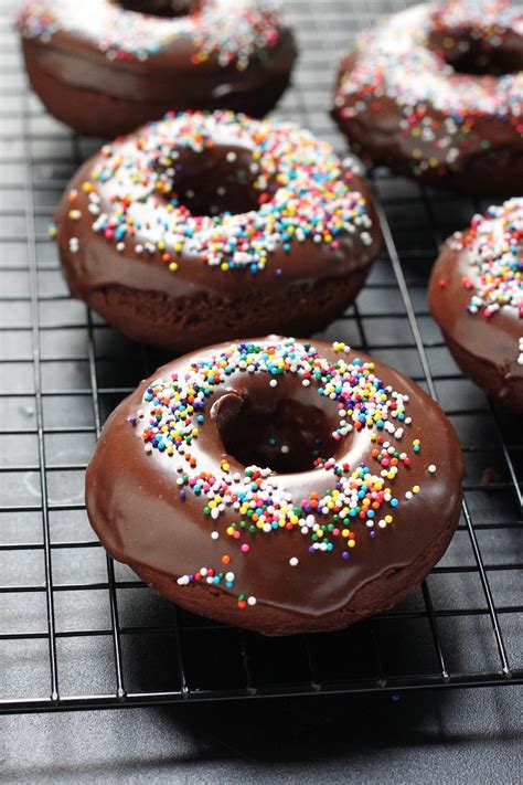 Chocolate Glazed Chocolate Banana Donuts - Baker by Nature