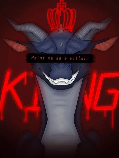 "Paint me as a villain | Darkstalker Wings of Fire" Poster for Sale by ...