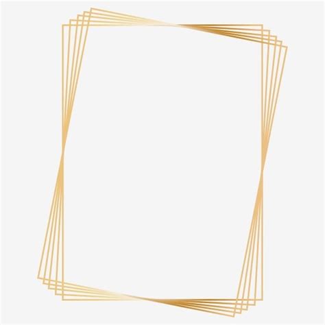 Gold Rectangle Clipart Transparent PNG Hd, Frame Rectangle Gold Clipart Png Element, Rectangle ...