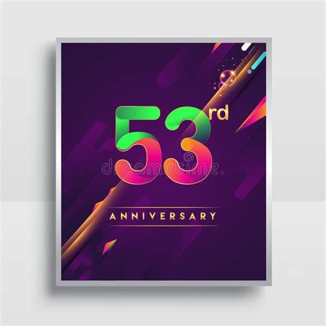 53rd Years Anniversary Logo, Vector Design for Invitation and Poster ...