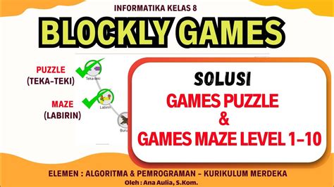 Solusi Blockly Games Puzzle dan Maze Level Komplit - Blockly Games 1 ...