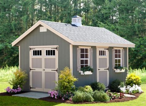 EZ-Fit 10'x12' Riverside Panelized Wood Shed Kit with Doors and Windows ...