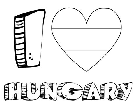 Hungary Coloring Page