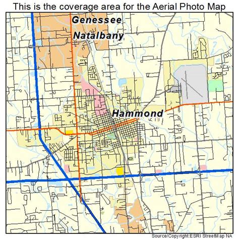 Aerial Photography Map of Hammond, LA Louisiana