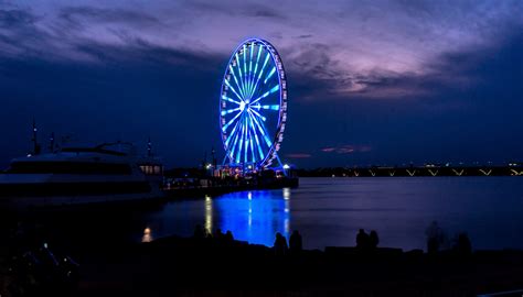 Wallpaper : ferris wheel, night, shore 6000x3425 - goodfon - 1181271 - HD Wallpapers - WallHere