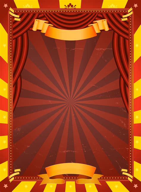 Vintage Circus Poster Background Advertising Vector Image