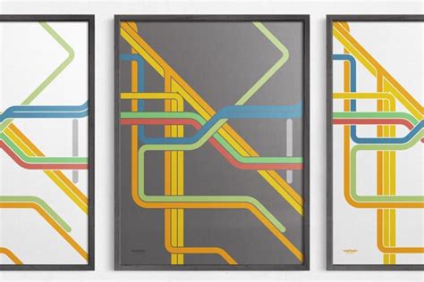 Brooklyn NYC Subway Map / New York City / Minimal Poster Print - Etsy