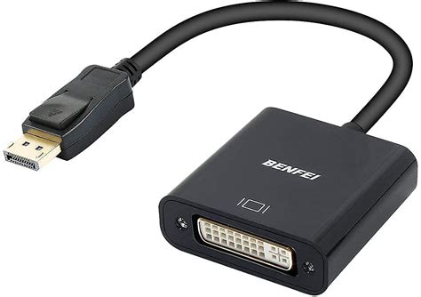 DisplayPort to DVI DVI-D Single Link Adapter, Benfei Display Port to DVI Converter Male to ...