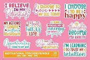 Motivational Printable Stickers Bund | Graphics ~ Creative Market