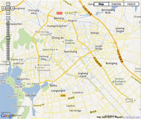 City map of Wuxi, street map, Wuxi guide, Wuxi roads map