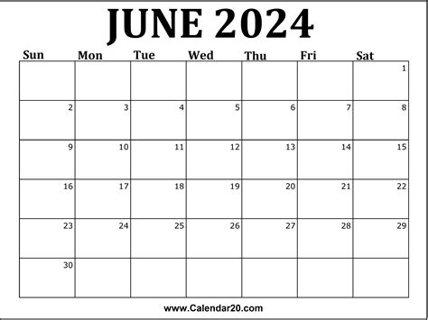 2024 June Calendar Printable Free Excel 2024 - Hedy Ralina