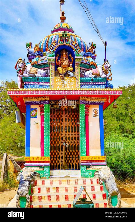 Small Hindu temple in Indian small village Stock Photo - Alamy