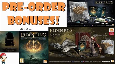 The Best Pre-Order Bonuses for Elden Ring! (Buyer's Guide) - YouTube