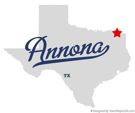 Map of Annona, TX, Texas