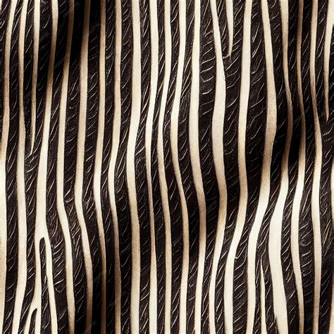 Premium AI Image | A black and white striped fabric with a black and white pattern.