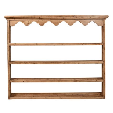 Antique Wall Mount Pine Plate Rack | EBTH