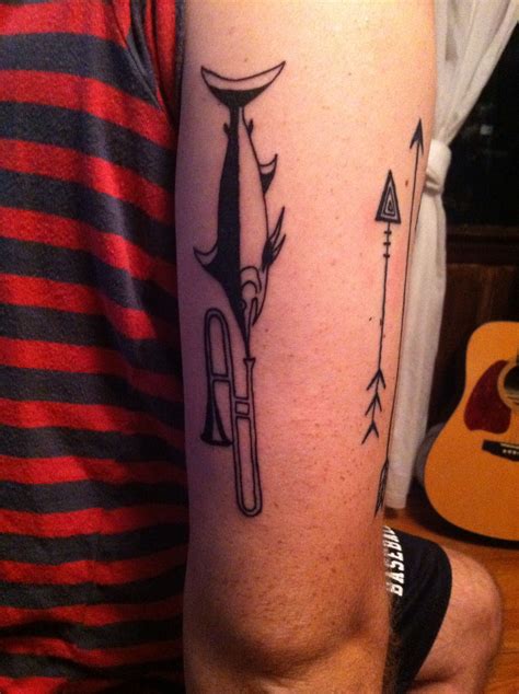 A swordfish trombone tattoo inspired by the Tom Waits album ...