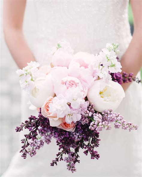 24 Romantic Peony Wedding Bouquets | Flower bouquet wedding, Lilac wedding bouquet, Peony ...