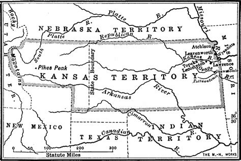 Scene of the struggle in the Kansas Territory